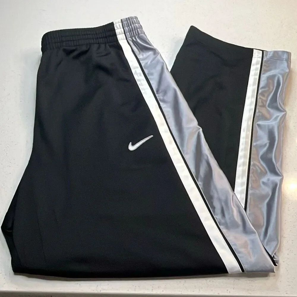 Nike Dri-FIT Track Pants Men’s XL Black Gray Basketball Warm Up Athletic Pants